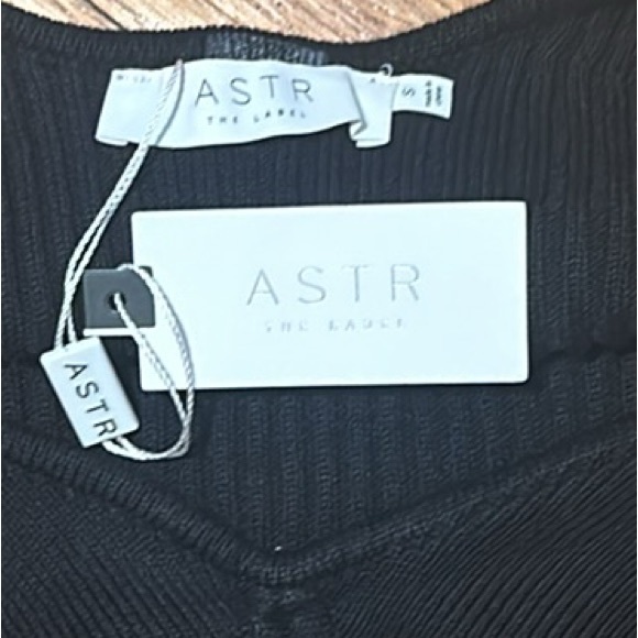 NEW ASTR The Label | Revolve Black Ribbed Cutout Cortana Sweater Small - Picture 7 of 9